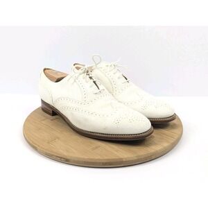 Peal Co Dress Shoes Mens 10 Brooks Brothers Oxford White Suede Wingtip Classic